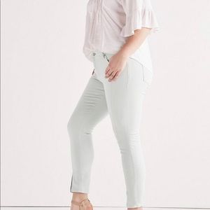 Lucky brand Ginger Skinny Jean With Split Hem color turquoise